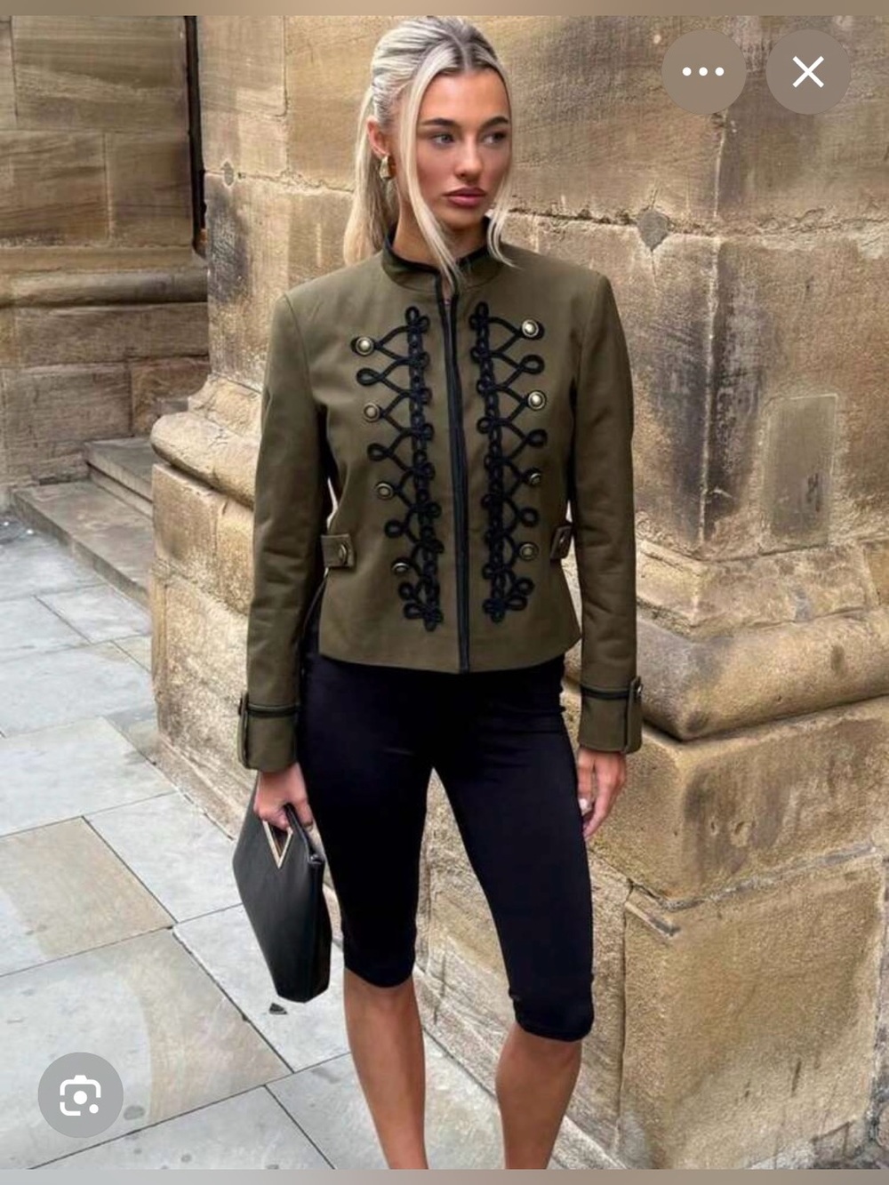🔥🔥Zara Olive Military-Style Women's Jacket
